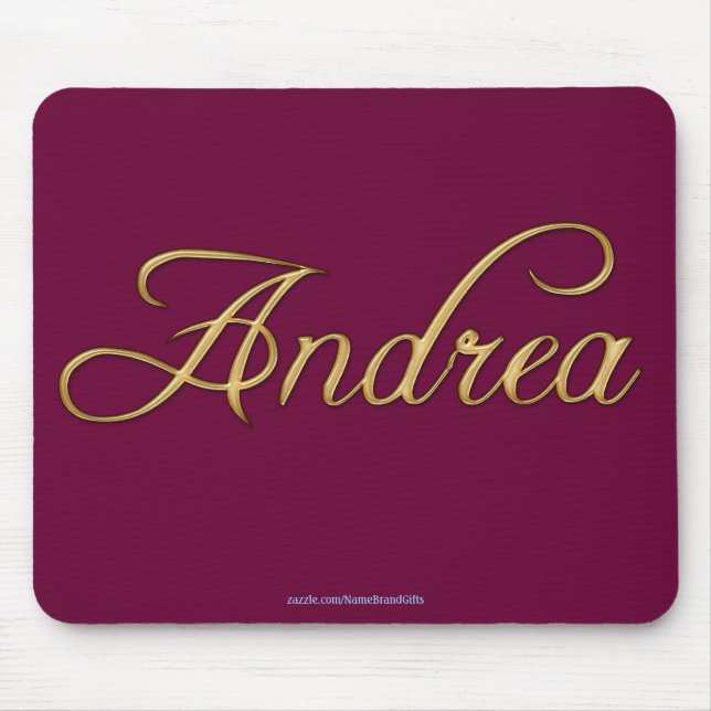 ANDREA Namn-Branded Personlig Gift Mousepad Musmatta (Framsidan)