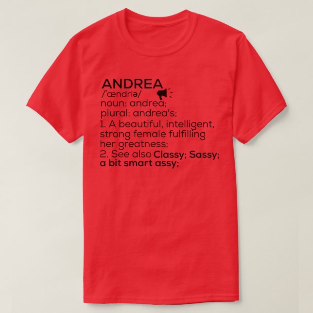 Andrea Namn Definition Andrea Female Namn T Shirt (Design framsida)