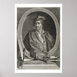 Andrea Palladio (1508-80) ingiven av Bernard Pica Poster