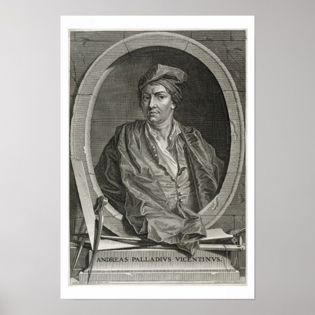 Andrea Palladio (1508-80) ingiven av Bernard Pica Poster (Framsidan)