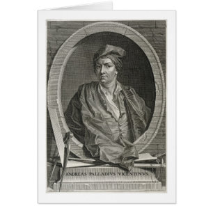 Andrea Palladio (1508-80) som inristas av den Hälsningskort