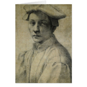 Andrea Quaratesi Porträtt av Michelangelo Hälsningskort