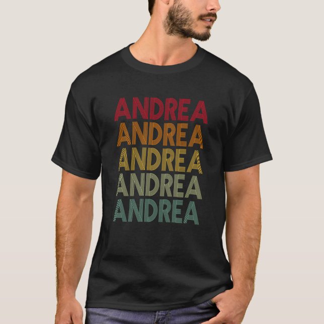 Andrea Retro Namn Humor Nickname T Shirt (Framsida)