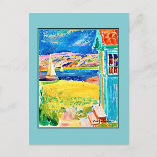 Andreasson - Scene från Bohuslan (Sverige) Vykort (Framsida)