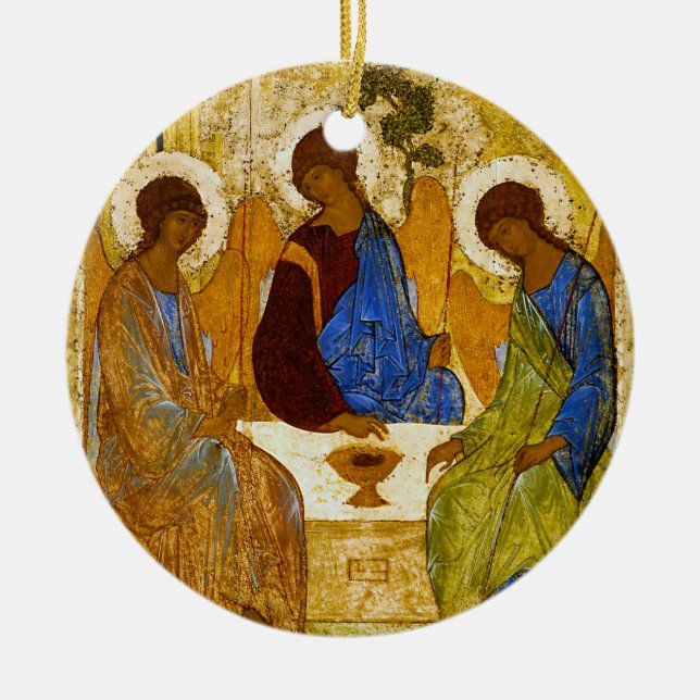 Andrei Rublev , “ Holy Trinity ” Julgransprydnad Keramik (Framsidan)