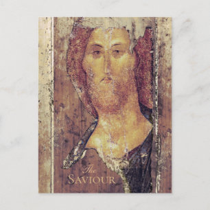 Andrei Rublev Icon Savior Kristus Redeemer Vykort