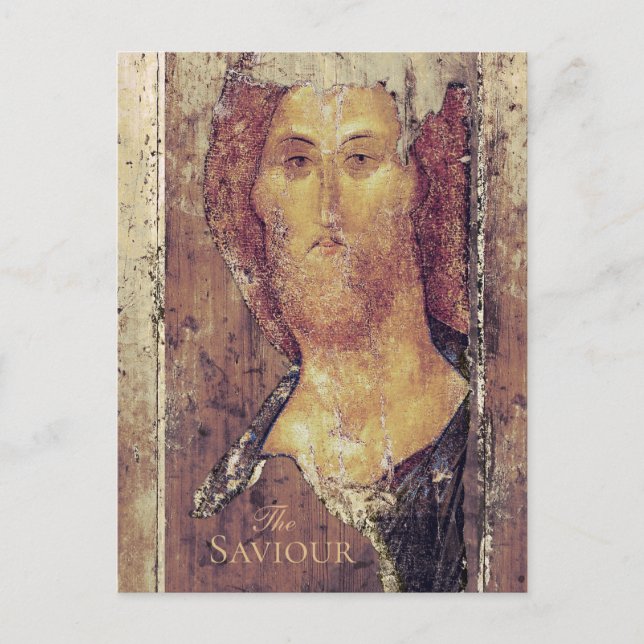 Andrei Rublev Icon Savior Kristus Redeemer Vykort (Framsida)