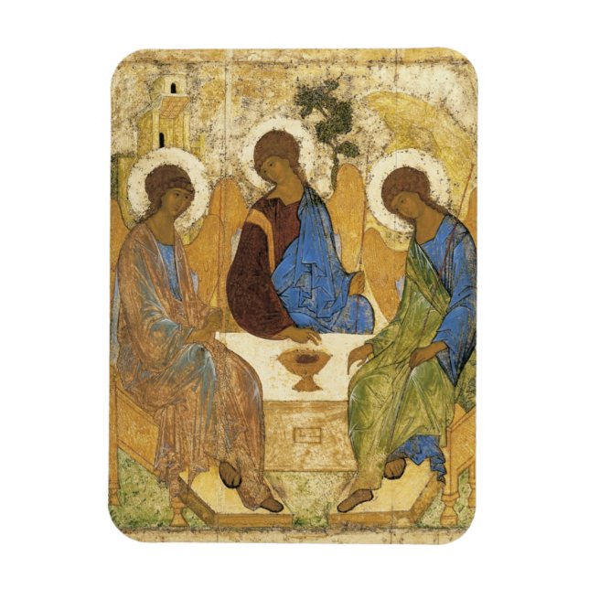 Andrei Rublev Iconic Trinity Änglar Abraham Bible Magnet (Vertikal)