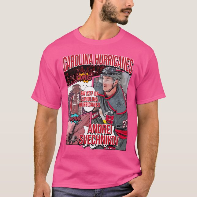 Andrei Svechnikov Hockey Art Hurricanes 1 T Shirt (Framsida)