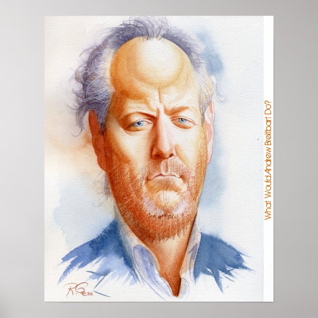 Andrew Breitbart porträtt inspirerande Poster (Framsidan)