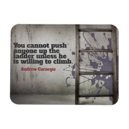 Andrew Carnegie inspirational Quote "Push up" Magnet