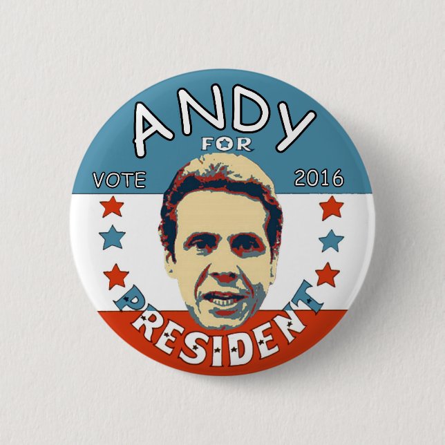 Andrew Cuomo för presidenten 2016 Knapp (Framsida)