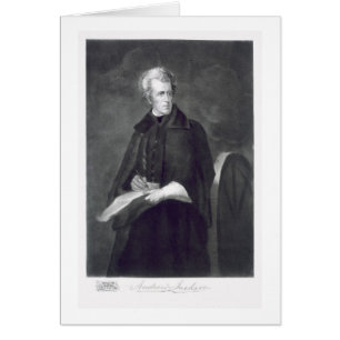 Andrew Jackson 7:epresident av Förenta staterna Hälsningskort