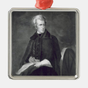 Andrew Jackson 7:epresident av Förenta staterna Julgransprydnad Metall