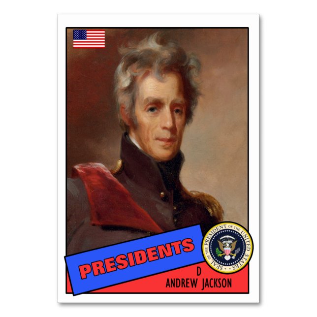 Andrew Jackson Baseball Card Bordsnummer (Framsidan)
