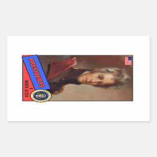 Andrew Jackson Baseball Card Rektangulärt Klistermärke
