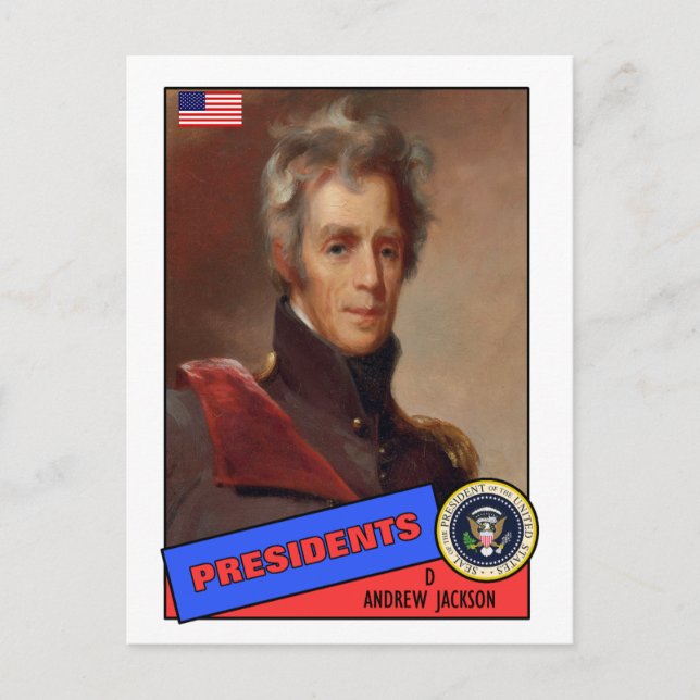 Andrew Jackson Baseball Card Vykort (Framsida)