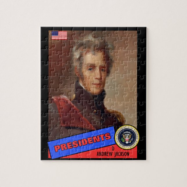 Andrew Jackson Basebollkort Pussel (Vertikal)