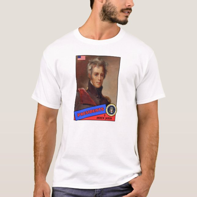 Andrew Jackson Basebollkort T-shirt (Framsida)