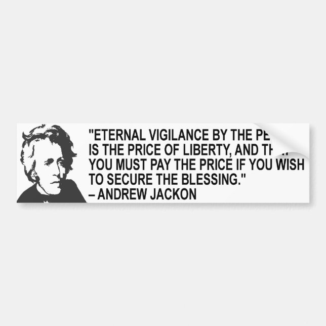 Andrew Jackson citationsteckenbildekal Bildekal (Framsidan)