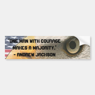 ANDREW JACKSON CITATIONSTECKENKURAGE med ÖGAT AV Bildekal