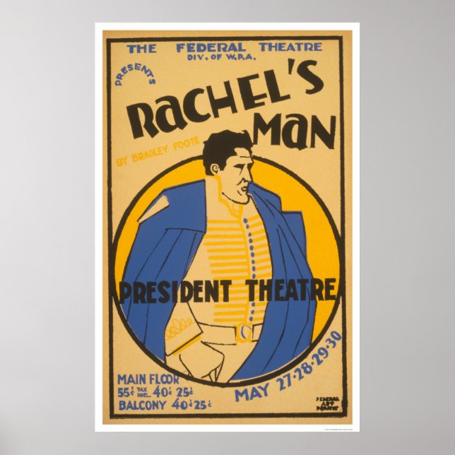 Andrew Jackson Drama 1937 WPA Poster (Framsidan)