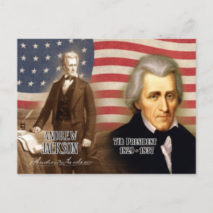 Andrew Jackson - Förenta staternas president i 7:e Vykort