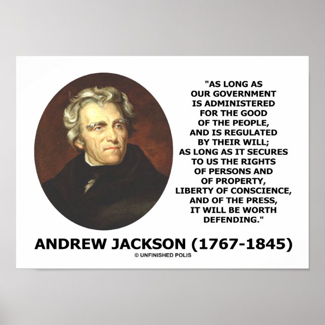 Andrew Jackson Government People kommer att försva Poster (Framsidan)