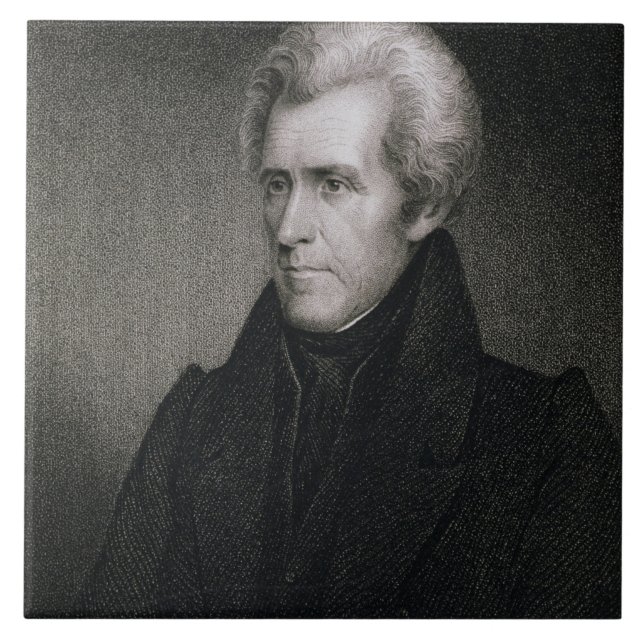 Andrew Jackson (gravyr) Kakelplatta (Framsidan)