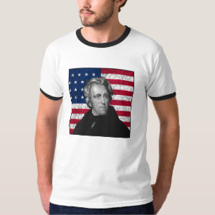 Andrew Jackson och US-flagga Tee Shirt