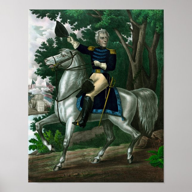 Andrew Jackson On Horseback Poster (Framsidan)