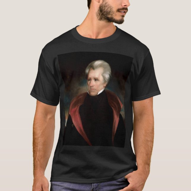 Andrew Jackson Porträtt T Shirt (Framsida)