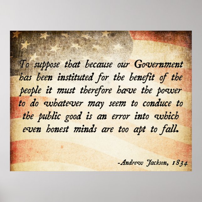 Andrew Jackson Quote Poster (Framsidan)