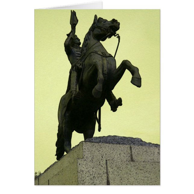 Andrew Jackson Statue Hälsningskort (Framsidan)