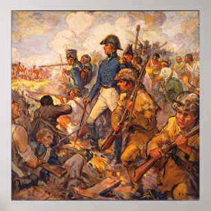 Andrew Jackson under slaget vid New Orleans Poster