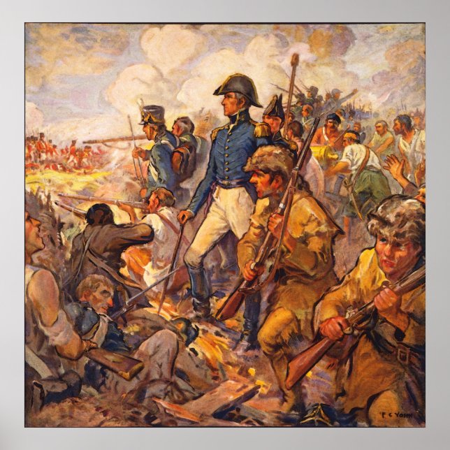 Andrew Jackson under slaget vid New Orleans Poster (Framsidan)