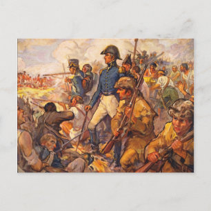 Andrew Jackson under slaget vid New Orleans Vykort