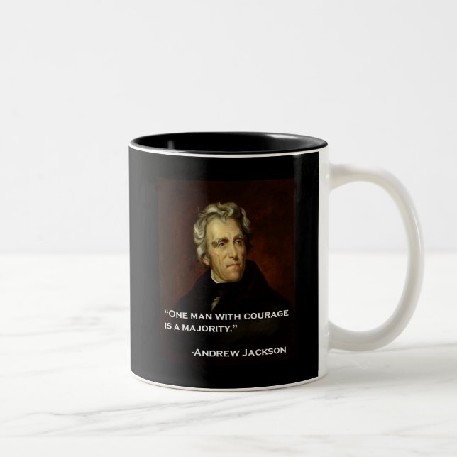 Andrew_Jackson vid Sully citationstecknet på Två-Tonad Mugg (Höger)
