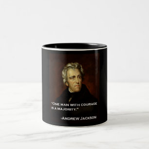 Andrew_Jackson vid Sully citationstecknet på Två-Tonad Mugg