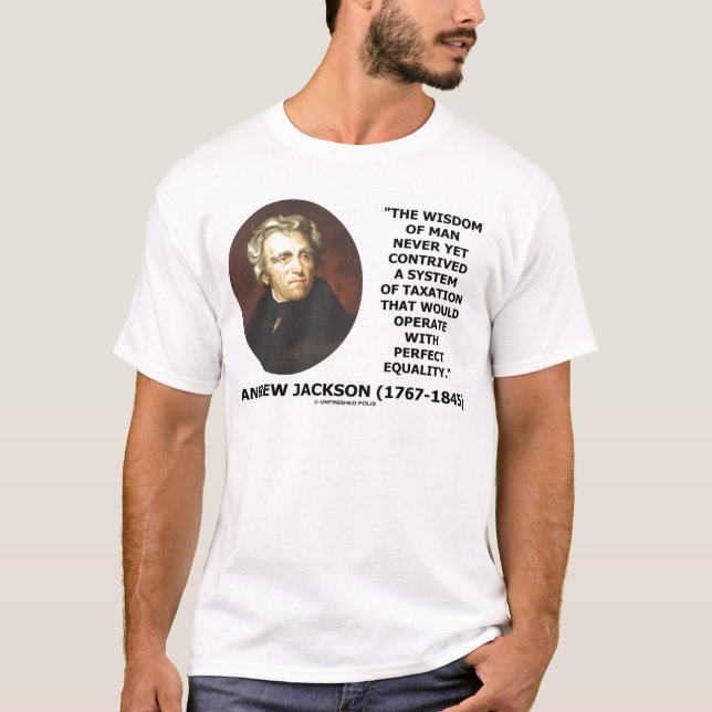 Andrew Jackson Wisdom bidrar till jämlikhet i skat T Shirt (Framsida)