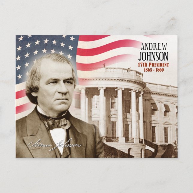 Andrew Johnson - 17:e presidenten i USA Vykort (Framsida)