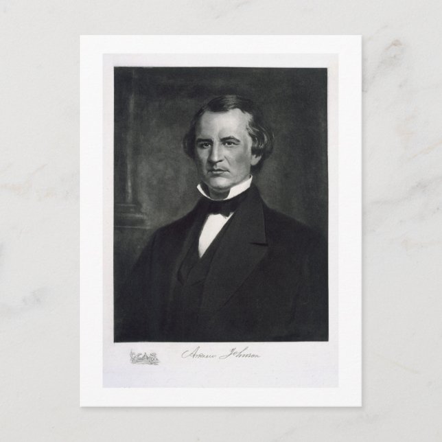 Andrew Johnson (1808-75), 17:e ordförande för FN Vykort (Framsida)