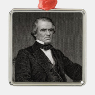Andrew Johnson som inristas från en fotografera a Julgransprydnad Metall