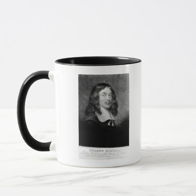 Andrew Marvell som inristas av John Raphael-smed Mugg (Vänster)
