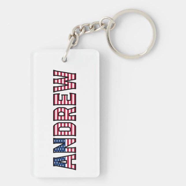 Andrew Name Vorname USA Flagge Anhänger Schlüssel (Baksidan)