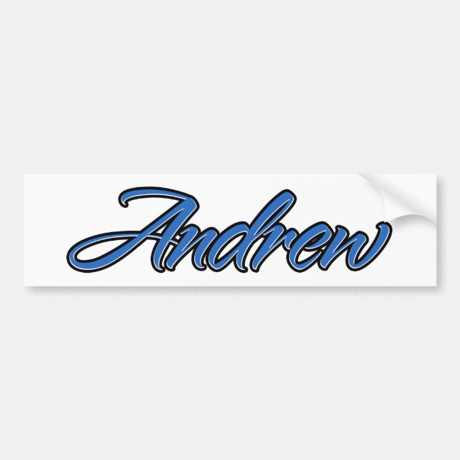 Andrew Namn blue Aufkleber Sticker Autoaufkleber Bildekal (Framsidan)