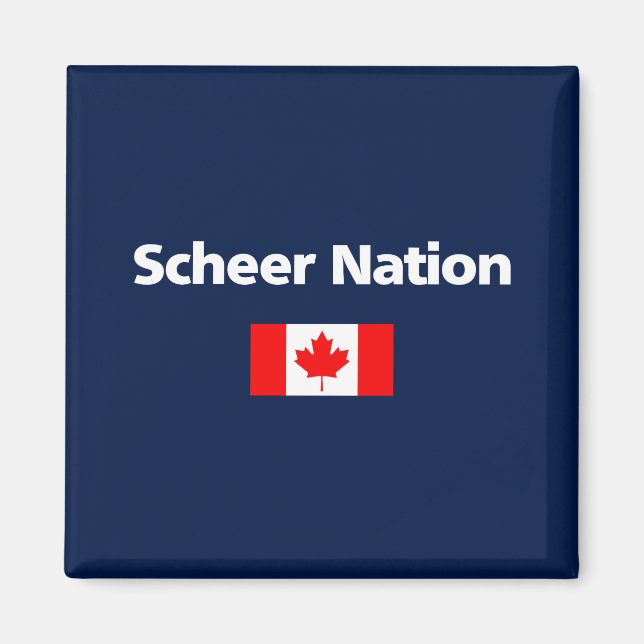 Andrew Scheer Nation Konservativ Canada Flagga Mör Magnet (Framsidan)