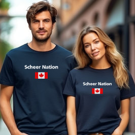 Andrew Scheer Nation Konservativ Canada Flagga Mör T Shirt