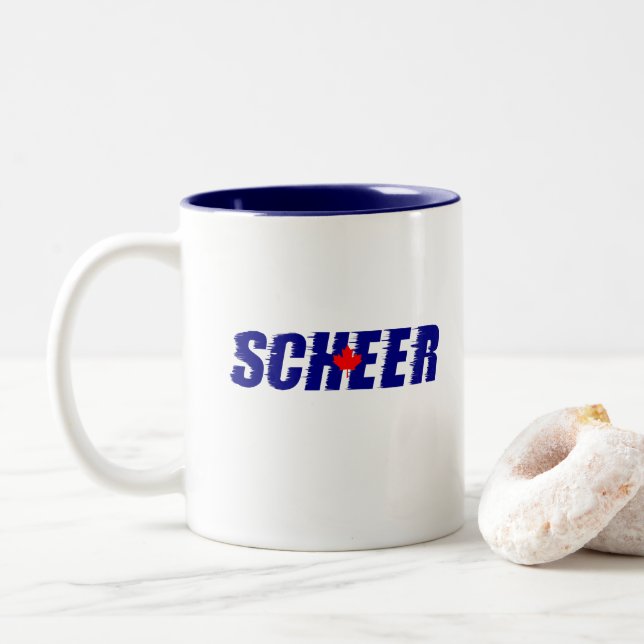 Andrew Scheer Speedy Blue Maple Löv Färg Två-Tonad Mugg (Med munk)