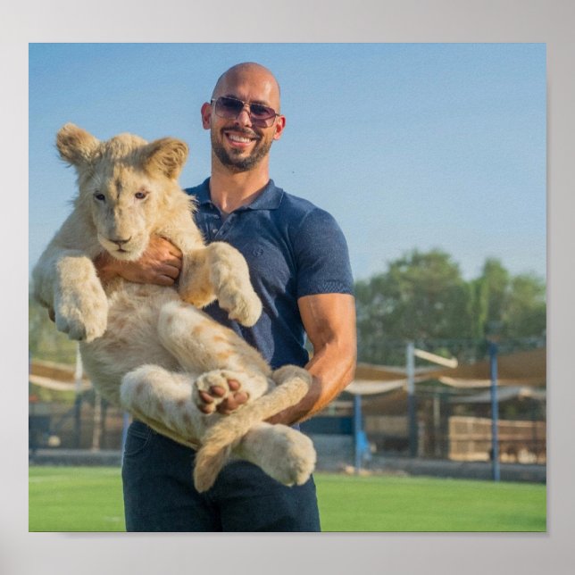 Andrew Tate tiger poster (Framsidan)